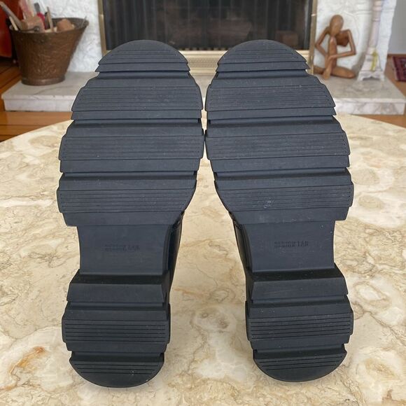 Design Lab Meera Lug Platform Loafers Black Vegan Leather - Picture 12 of 14